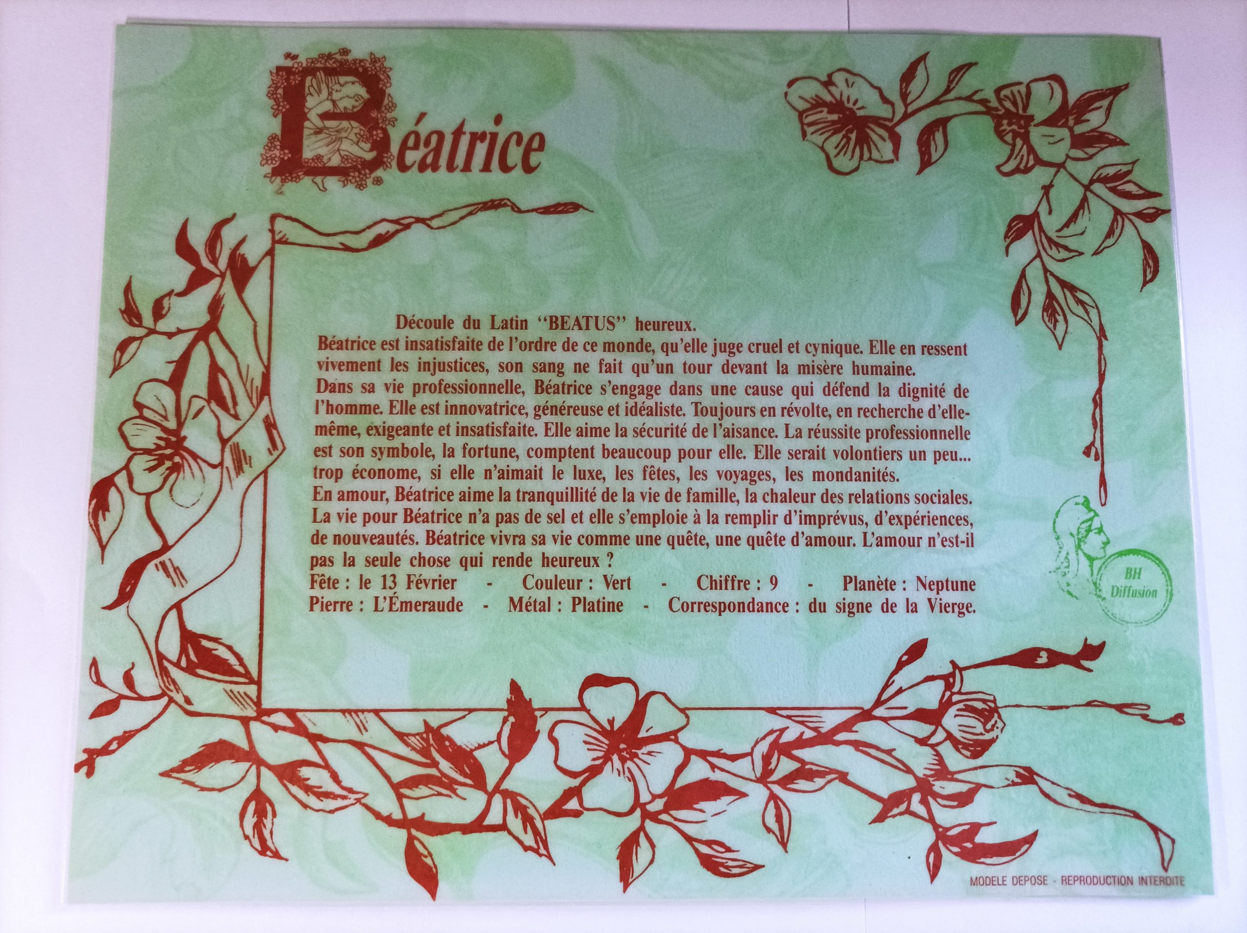 Signification du prénom "BÉATRICE"