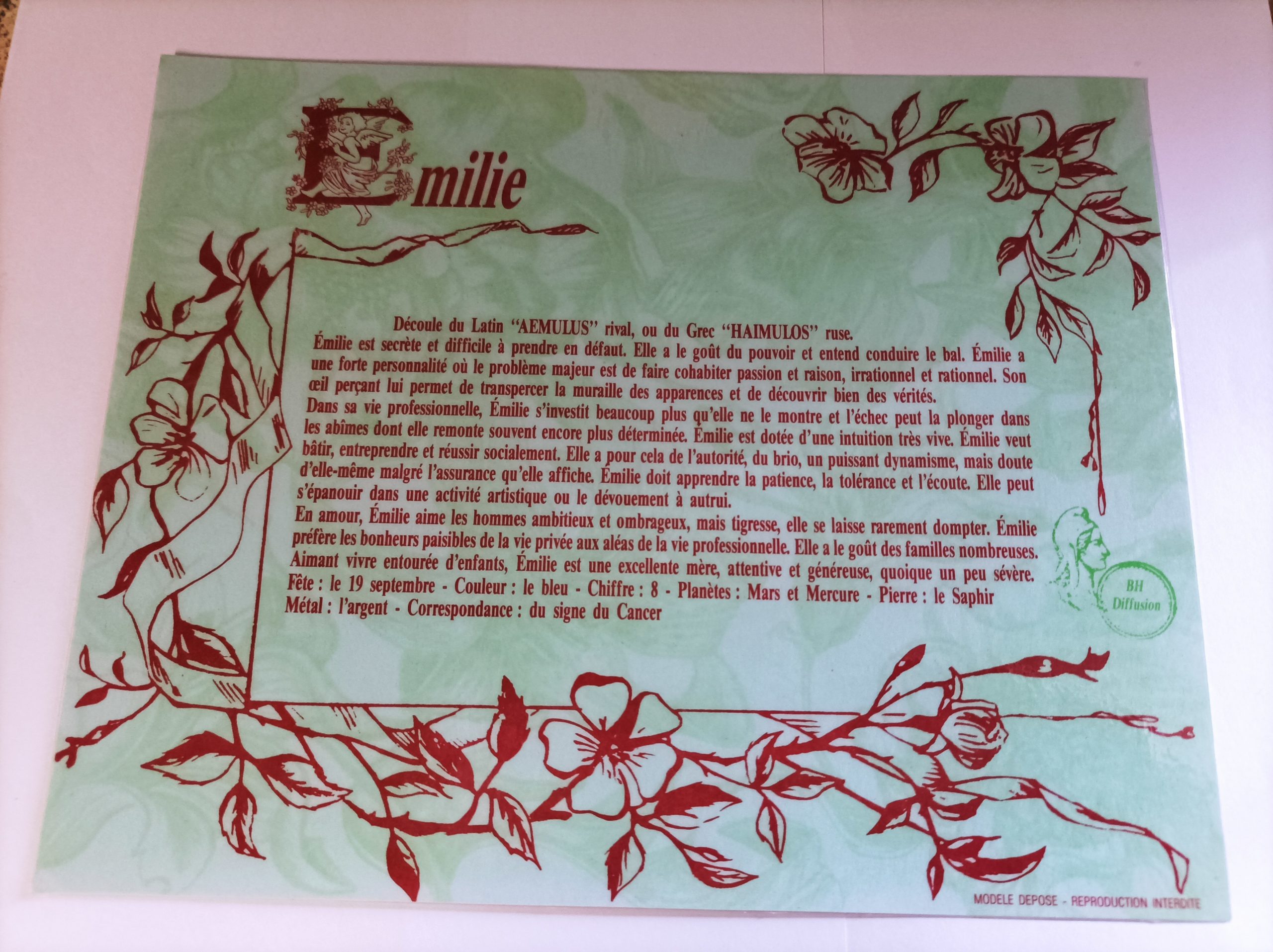 Signification du prénom "ÉMILIE"