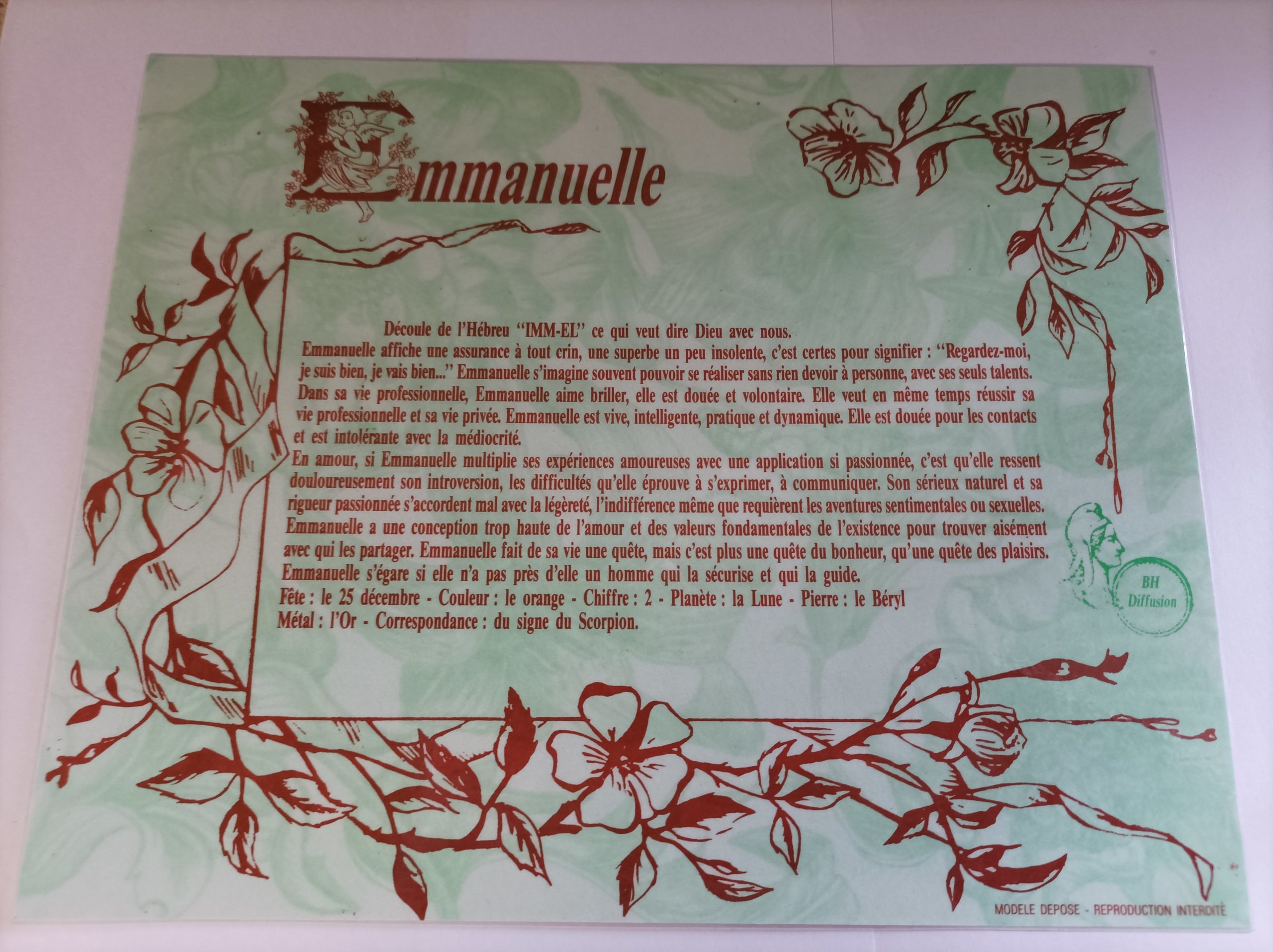 Signification du prénom "EMMANUELLE"