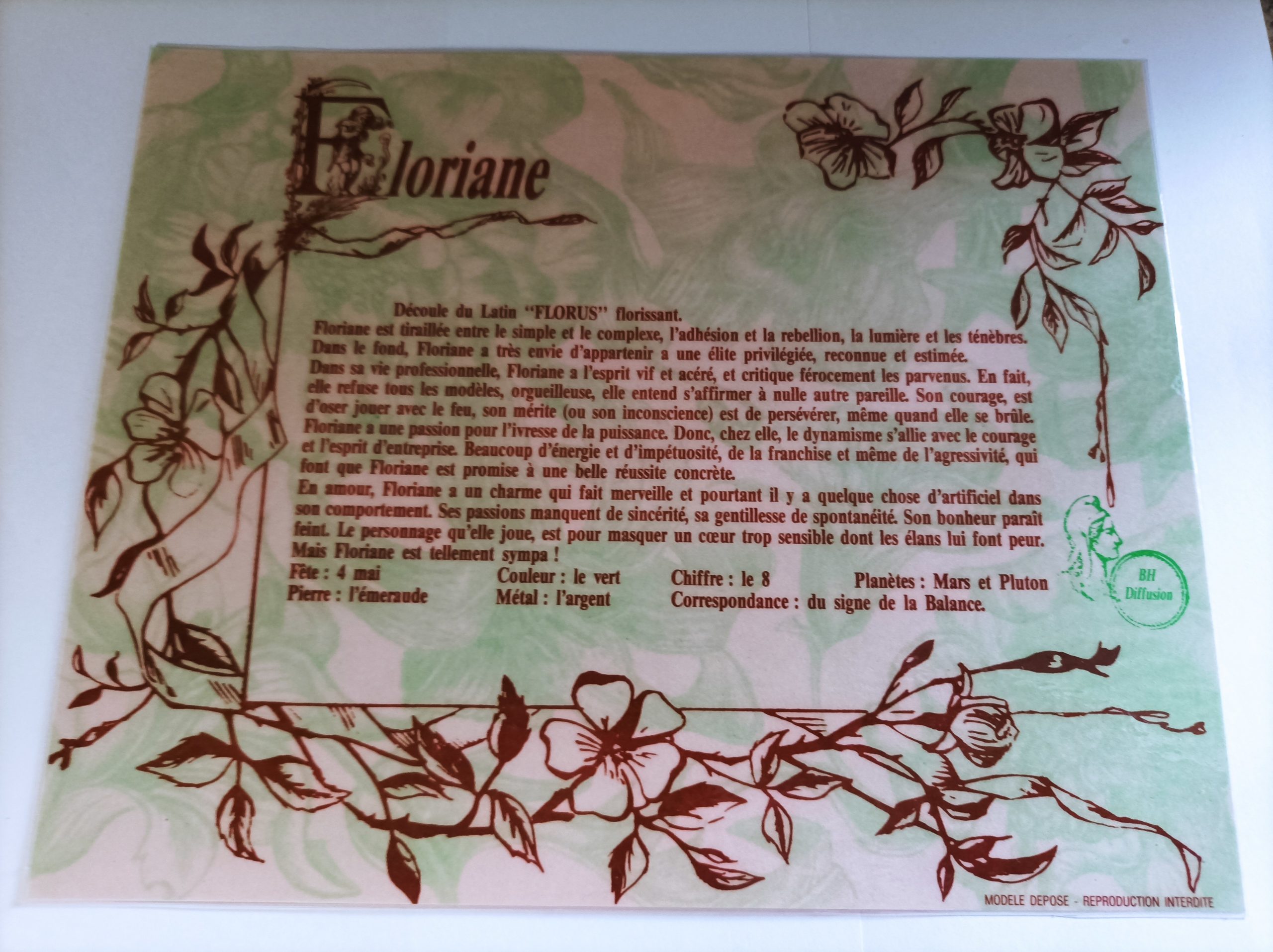 Signification du prénom "FLORIANE"