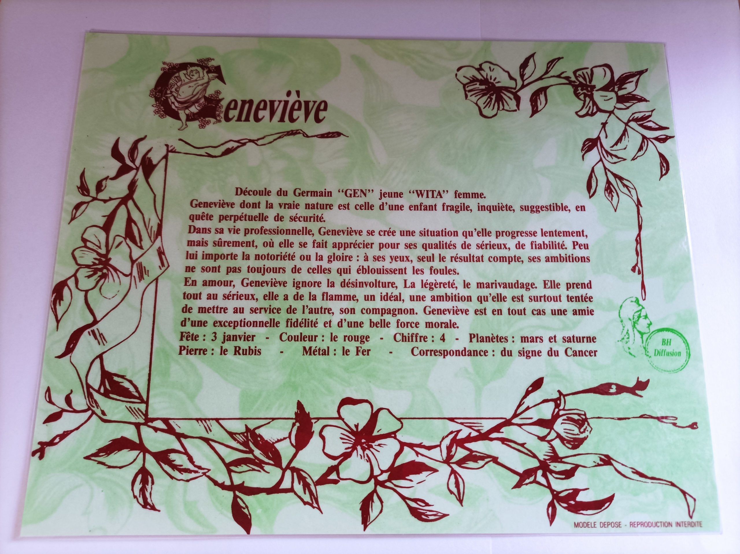 Signification du prénom "GENEVIÈVE"V1