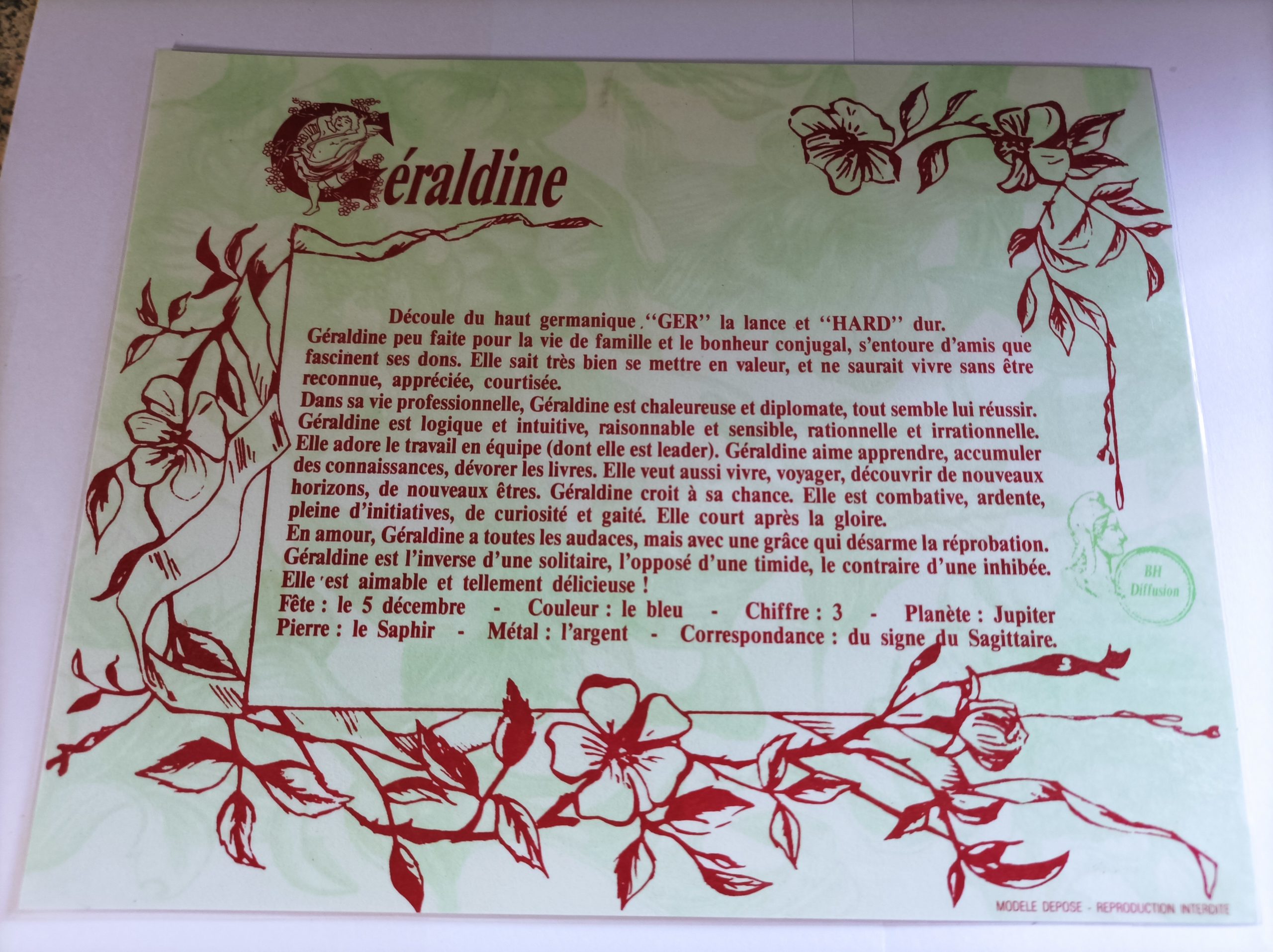 Signification du prénom "GÉRALDINE"V1