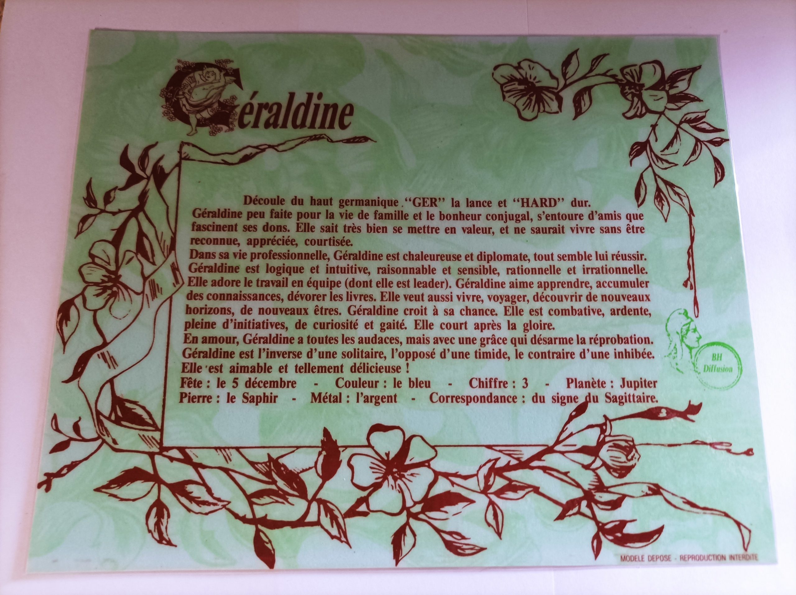 Signification du prénom "GÉRALDINE"V2