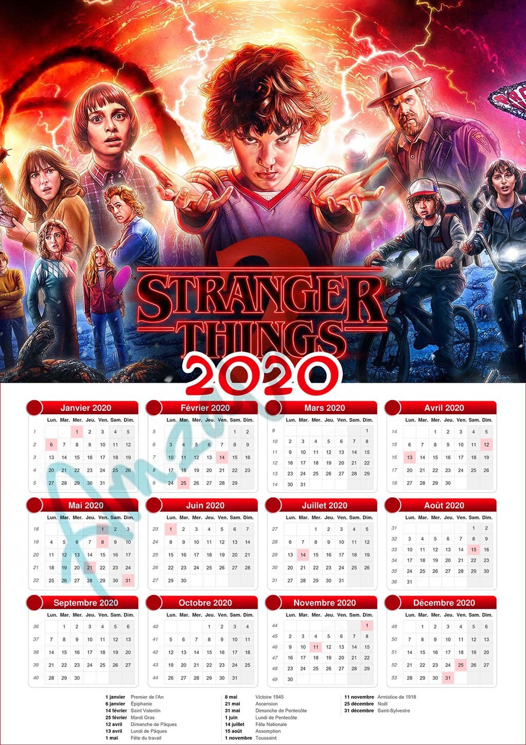 Calendrier collection SERIE STRANGER THINGS V06