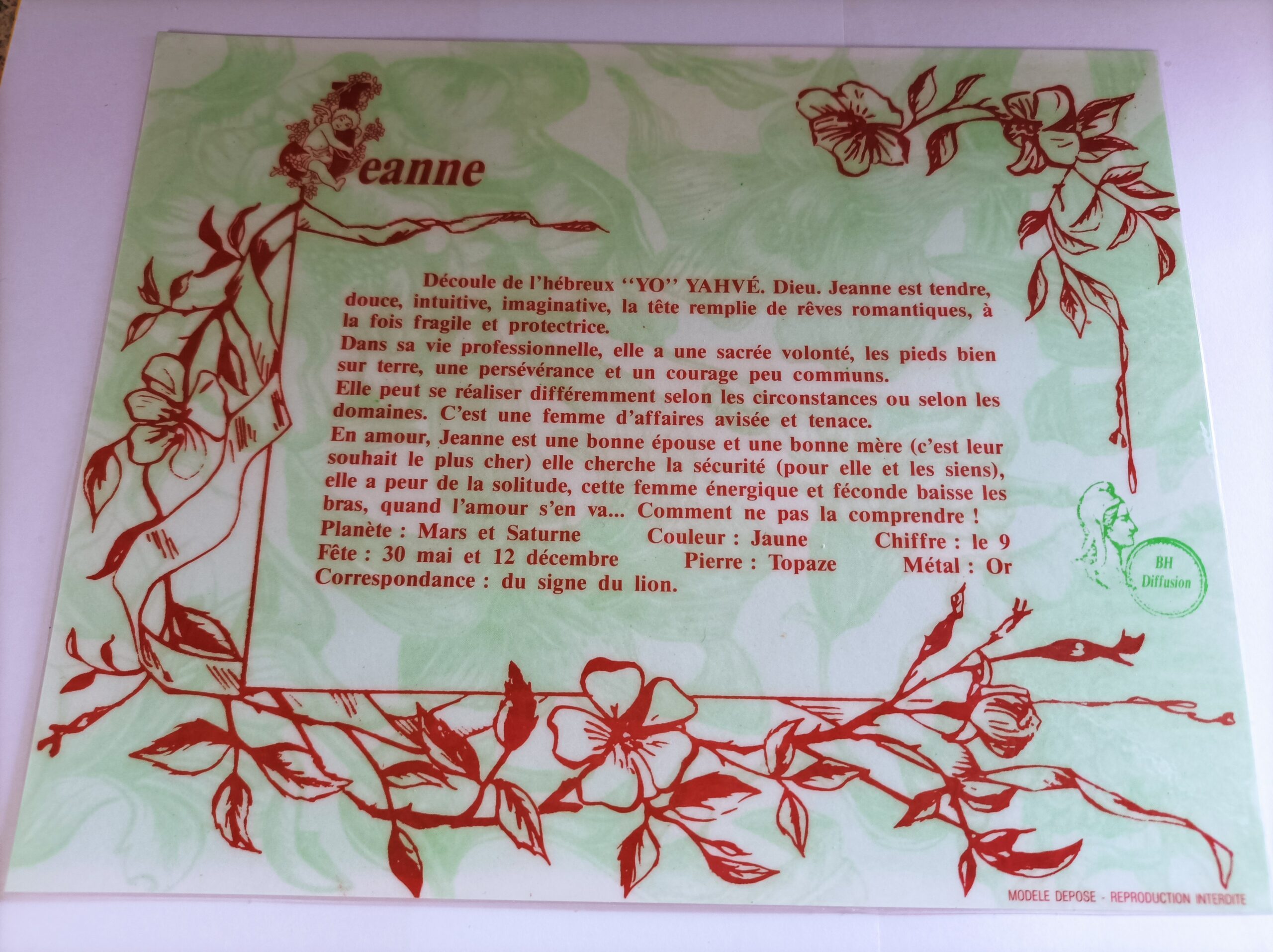 Signification du prénom "JEANNE"V1