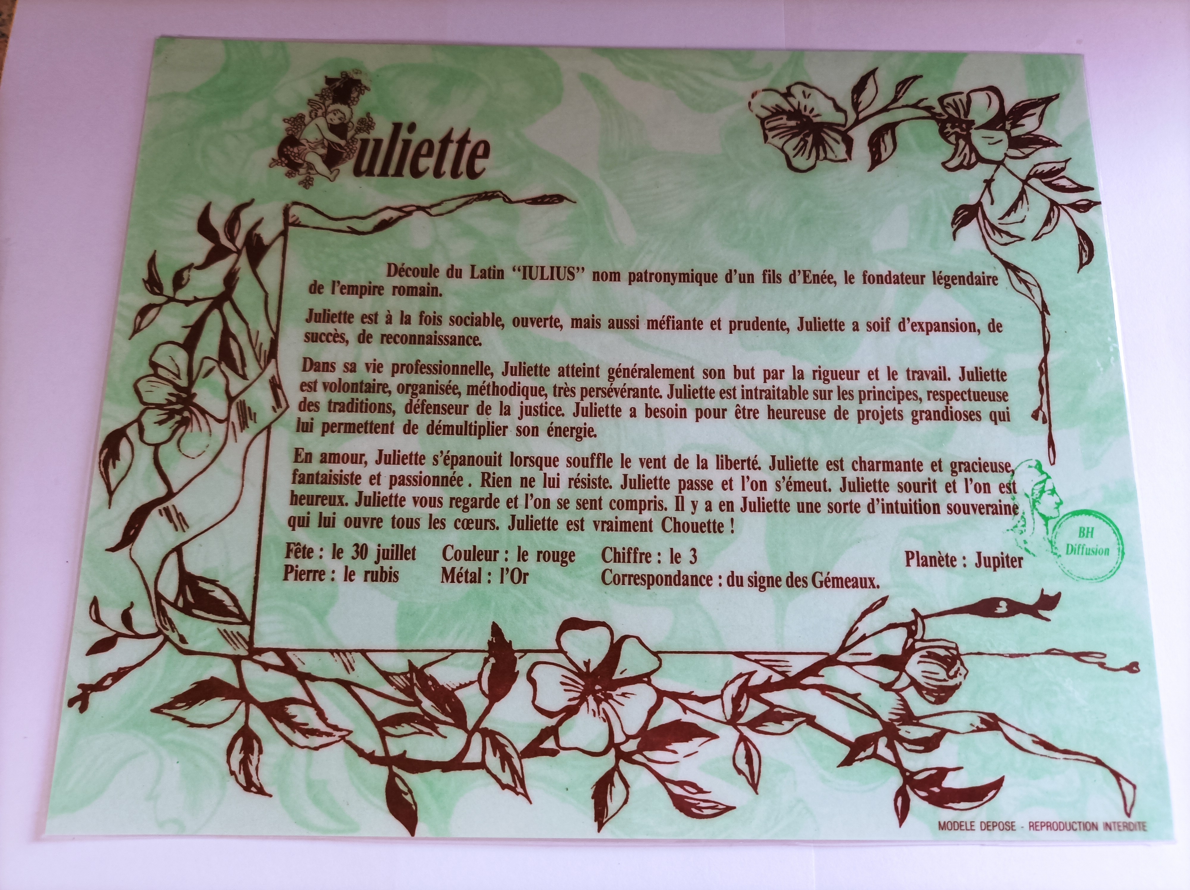 Signification du prénom "JULIETTE"