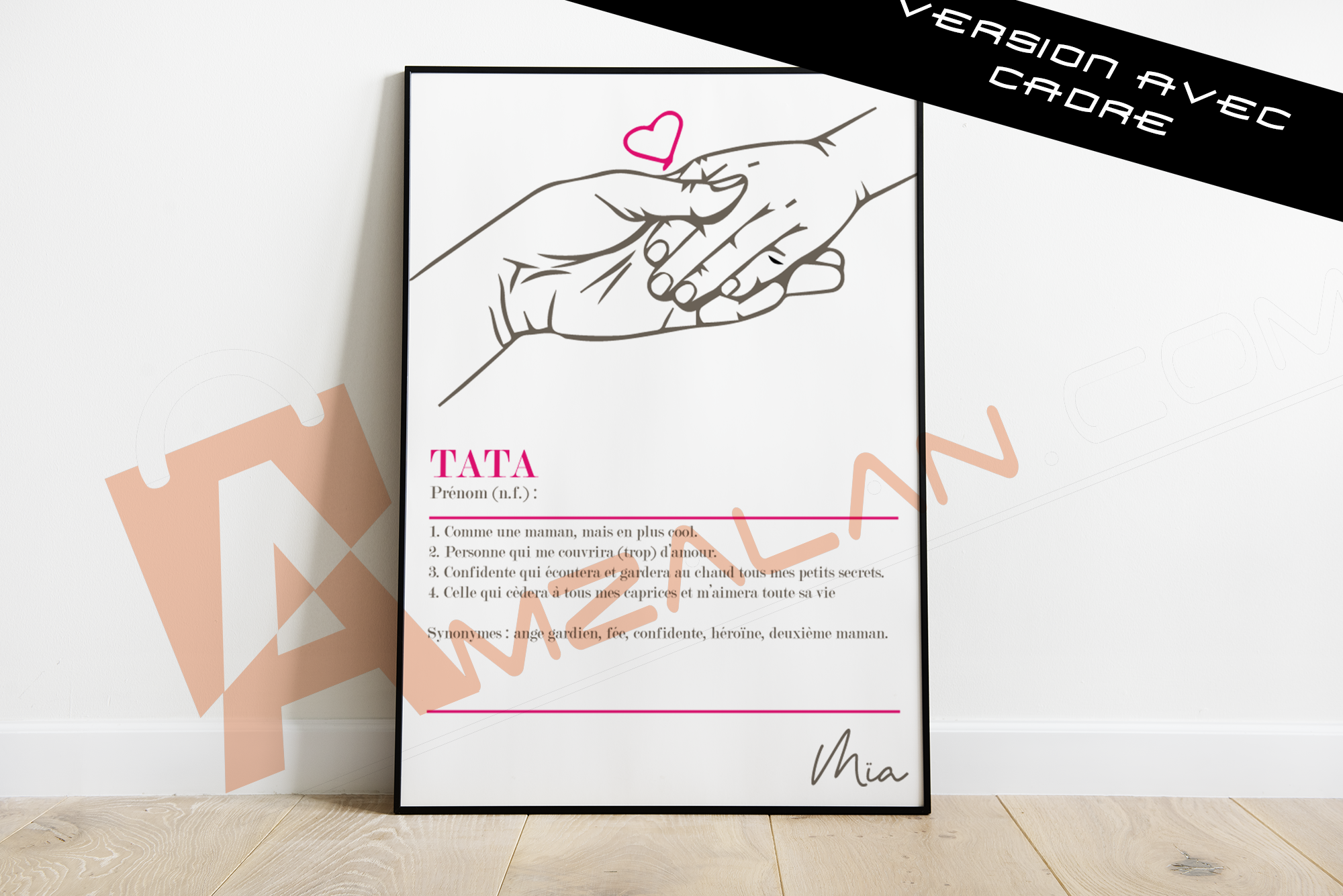 definition tata - Cadre A4 - Cadeau personnalise