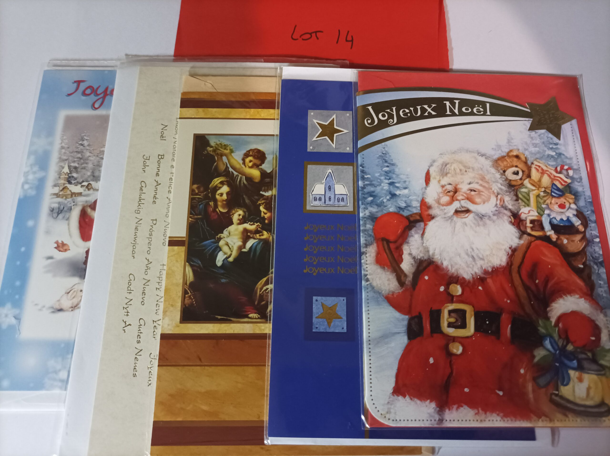 Lot de 5 cartes postales doubles joyeux noël (lot 14)